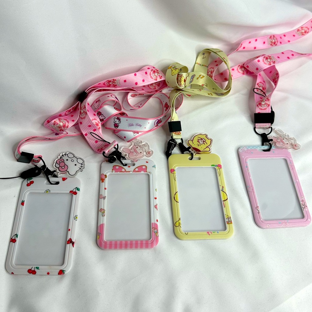 Sanrio Hello Kitty and Friends ID Badge Holder Keychain with Lanyard and Charm - Picture 9 of 12